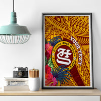 Personalised Tafuna High School Canvas Wall Art American Samoa Schools Polynesian Tropical Flowers LT14 - Polynesian Pride