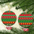 Hawaii Christmas Ceramic Ornament Mele Kalikimaka LT14 Circle Green - Polynesian Pride