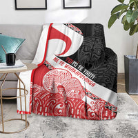 Toitu Te Tiriti Me Te Whakaputanga Blanket Maori Wahaika With Haka Face
