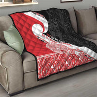Toitu Te Tiriti Me Te Whakaputanga Quilt Maori Wahaika With Haka Face