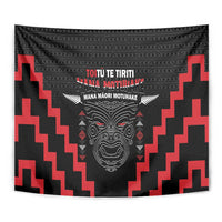 Personalised Toitu Te Tiriti Mana Maori Motuhake Tapestry Aotearoa Haka Face Mix Poutama Art