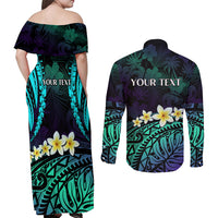 Personalised Pasifika Festival Auckland Couples Matching Off Shoulder Maxi Dress and Long Sleeve Button Shirt 2024 Pacific Islands Polynesian Pattern LT14 - Polynesian Pride