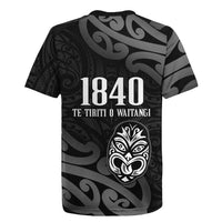 New Zealand 1840 Waitangi Day Rugby Jersey Aotearoa Haka Mask - Black Version