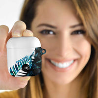 New Zealand Lawn Bowls Custom AirPods Case Aotearoa Silver Fern Paua Shell - Polynesian Pride