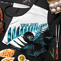 New Zealand Lawn Bowls Custom Apron Aotearoa Silver Fern Paua Shell - Polynesian Pride