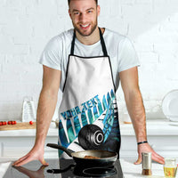 New Zealand Lawn Bowls Custom Apron Aotearoa Silver Fern Paua Shell - Polynesian Pride