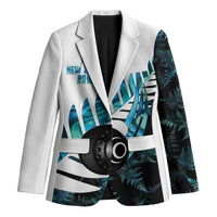 New Zealand Lawn Bowls Custom Blazer Aotearoa Silver Fern Paua Shell - Polynesian Pride