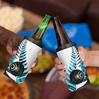 New Zealand Lawn Bowls Custom 4 in 1 Can Cooler Tumbler Aotearoa Silver Fern Paua Shell - Polynesian Pride