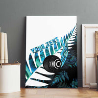 New Zealand Lawn Bowls Custom Canvas Wall Art Aotearoa Silver Fern Paua Shell - Polynesian Pride