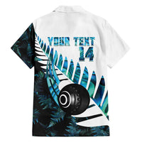 New Zealand Lawn Bowls Custom Family Matching Tank Maxi Dress and Hawaiian Shirt Aotearoa Silver Fern Paua Shell - Polynesian Pride