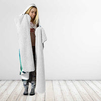 New Zealand Lawn Bowls Custom Hooded Blanket Aotearoa Silver Fern Paua Shell - Polynesian Pride