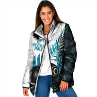 New Zealand Lawn Bowls Custom Padded Jacket Aotearoa Silver Fern Paua Shell - Polynesian Pride