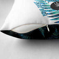 New Zealand Lawn Bowls Custom Pillow Cover Aotearoa Silver Fern Paua Shell - Polynesian Pride