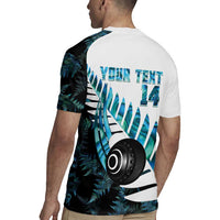 New Zealand Lawn Bowls Custom Rugby Jersey Aotearoa Silver Fern Paua Shell - Polynesian Pride