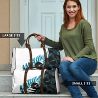 New Zealand Lawn Bowls Custom Travel Bag Aotearoa Silver Fern Paua Shell - Polynesian Pride