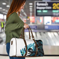 New Zealand Lawn Bowls Custom Travel Bag Aotearoa Silver Fern Paua Shell - Polynesian Pride