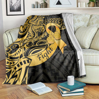 Polynesia Bone Cancer Awareness Blanket Fight Warriors