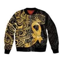 Polynesia Bone Cancer Awareness Bomber Jacket Fight Warriors