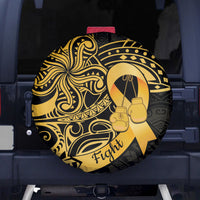 Polynesia Bone Cancer Awareness Spare Tire Cover Fight Warriors