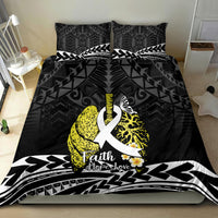 Polynesia World Lung Cancer Day Bedding Set Faith Hope Love