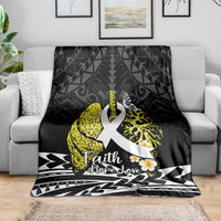 Polynesia World Lung Cancer Day Blanket Faith Hope Love