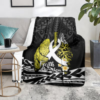 Polynesia World Lung Cancer Day Blanket Faith Hope Love