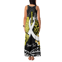 Personalised Polynesia World Lung Cancer Day Family Matching Tank Maxi Dress and Hawaiian Shirt Faith Hope Love