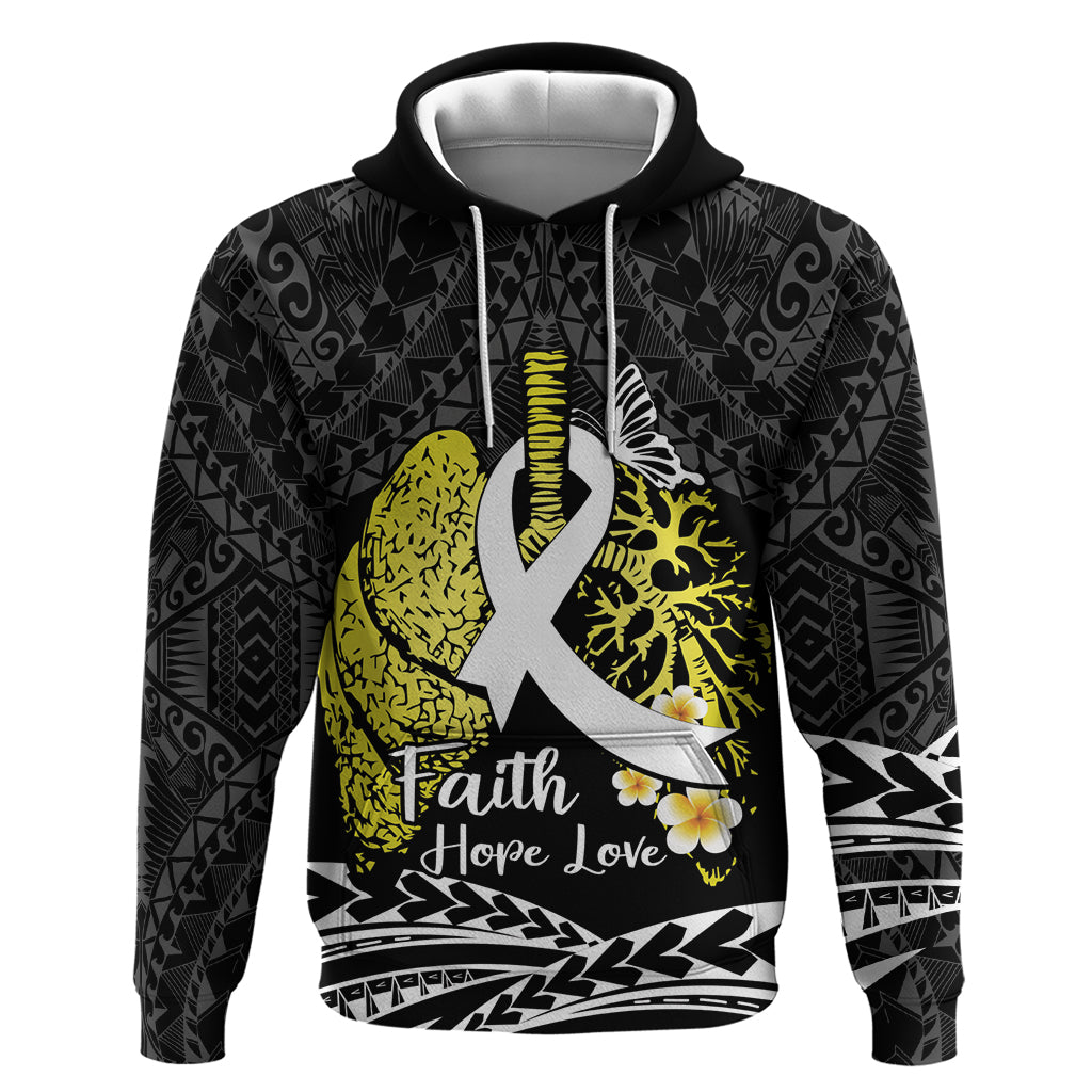 Personalised Polynesia World Lung Cancer Day Hoodie Faith Hope Love