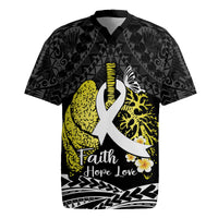 Personalised Polynesia World Lung Cancer Day Rugby Jersey Faith Hope Love
