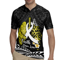 Personalised Polynesia World Lung Cancer Day Rugby Jersey Faith Hope Love