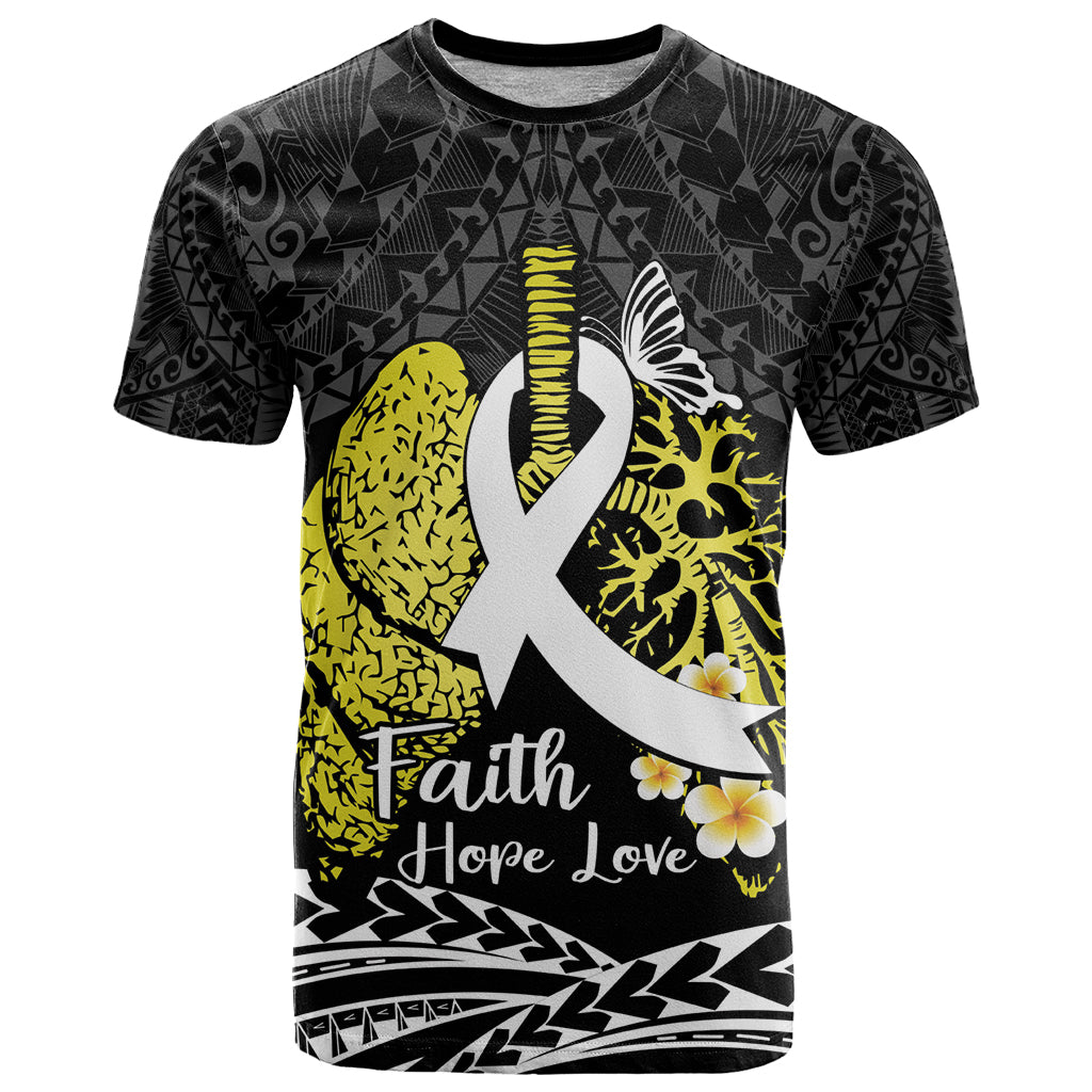Personalised Polynesia World Lung Cancer Day T Shirt Faith Hope Love