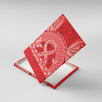 Personalised In September We Wear Red Canvas Wall Art Polynesia Blood Cancer Awareness