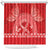 Personalised In September We Wear Red Shower Curtain Polynesia Blood Cancer Awareness