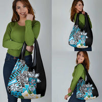 Personalised Guam Liberation Day Grocery Bag Chamorro Latte Stone With Guasali Flowers