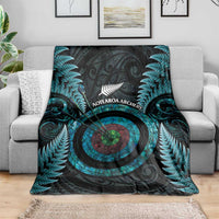 New Zealand Archery Blanket Aotearoa Silver Fern Maori - Polynesian Pride