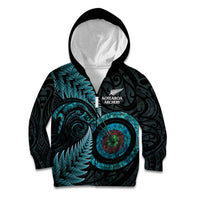 New Zealand Archery Kid Hoodie Aotearoa Silver Fern Maori - Polynesian Pride