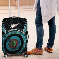 New Zealand Archery Luggage Cover Aotearoa Silver Fern Maori - Polynesian Pride