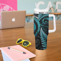 New Zealand Archery Tumbler With Handle Aotearoa Silver Fern Maori - Polynesian Pride