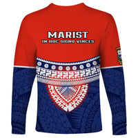 Fiji School Long Sleeve Shirt Marist Brothers Fijian Tapa Pattern LT14 - Polynesian Pride