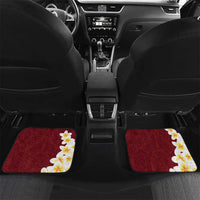 Blood Gold Polynesia Car Mats Polynesian Frangipani With Sea Turtles