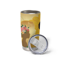 Polynesia Childhood Cancer Awareness Tumbler Cup Be Bold Go Gold Polynesian Art