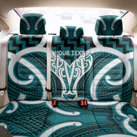 Aotearoa Atua Tangaroa Personalised Back Car Seat Cover God Of The Sea Maori Whale Tail Cyan