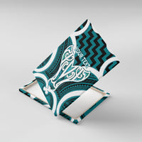 Aotearoa Atua Tangaroa Personalised Canvas Wall Art God Of The Sea Maori Whale Tail Cyan