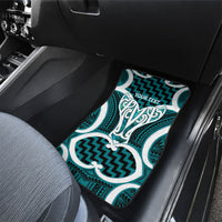 Aotearoa Atua Tangaroa Personalised Car Mats God Of The Sea Maori Whale Tail Cyan