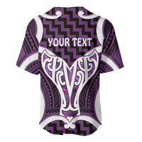 Aotearoa Atua Tangaroa Personalised Baseball Jersey God Of The Sea Maori Whale Tail Purple