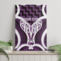 Aotearoa Atua Tangaroa Personalised Canvas Wall Art God Of The Sea Maori Whale Tail Purple