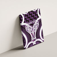 Aotearoa Atua Tangaroa Personalised Canvas Wall Art God Of The Sea Maori Whale Tail Purple