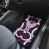Aotearoa Atua Tangaroa Personalised Car Mats God Of The Sea Maori Whale Tail Purple