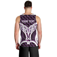 Aotearoa Atua Tangaroa Personalised Men Tank Top God Of The Sea Maori Whale Tail Purple