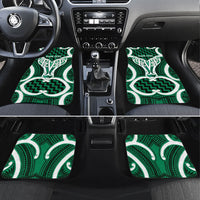 Aotearoa Atua Tangaroa Personalised Car Mats God Of The Sea Maori Whale Tail Green